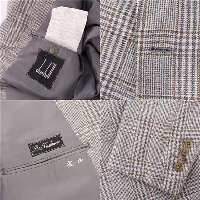 Dunhill(ダンヒル)のダンヒル ジャケット テーラード チェック カシミヤ アウター メンズ メンズのジャケット/アウター(ステンカラーコート)の商品写真