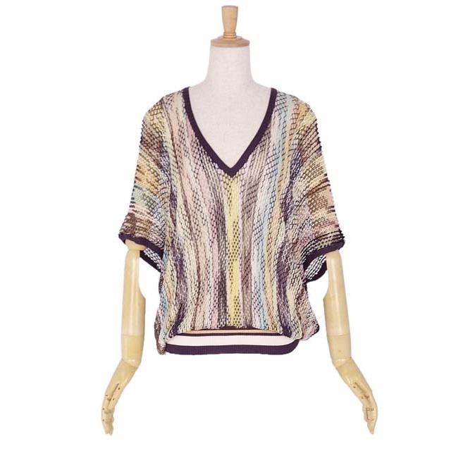 MISSONI フレンチ袖　アシンメトリー　ニット