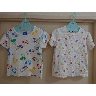 ディズニー(Disney)のはらぺこあおむし  ミッキー 半袖Tシャツ サイズ110 綿100％ ２着セット(Tシャツ/カットソー)