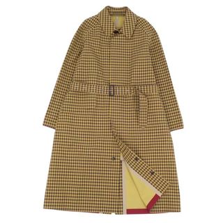 バーバリー(BURBERRY)のバーバリー コート ゴム引き ステンカラー バルマカーン メンズ チェック(ステンカラーコート)