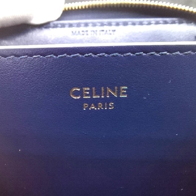 celine(セリーヌ)のセリーヌ CELINE レザー コンパクト ジップ コインケース ダークブルー レディースのファッション小物(コインケース)の商品写真