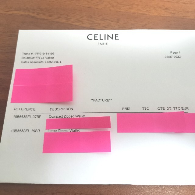 celine(セリーヌ)のセリーヌ CELINE レザー コンパクト ジップ コインケース ダークブルー レディースのファッション小物(コインケース)の商品写真