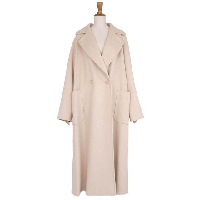 【極美品】【最高級ライン 白タグ】Max Mara ピュアキャメル ロングコート