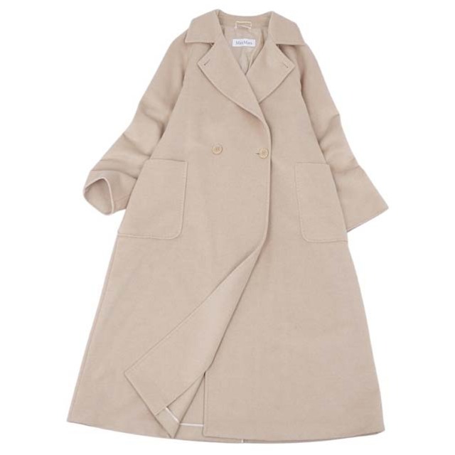 ☆極美品☆ Max Mara 白タグ　カシミヤ\u0026ウール　キャメル　ミドルコート