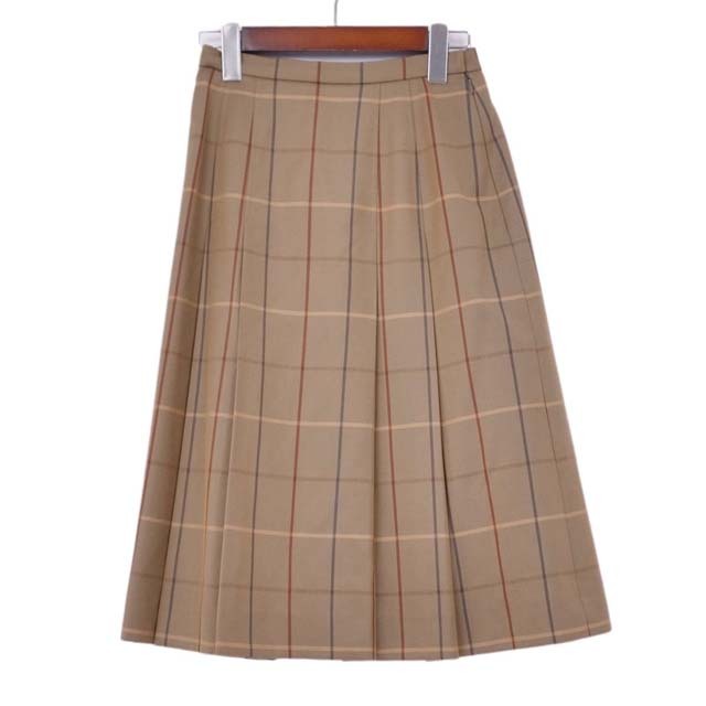 BURBERRY(バーバリー)のバーバリー スカート ロングスカート プリーツ チェック柄 ウール ボトムス レディースのスカート(ひざ丈スカート)の商品写真