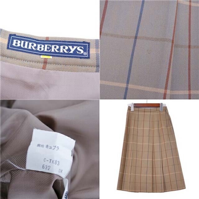 BURBERRY(バーバリー)のバーバリー スカート ロングスカート プリーツ チェック柄 ウール ボトムス レディースのスカート(ひざ丈スカート)の商品写真