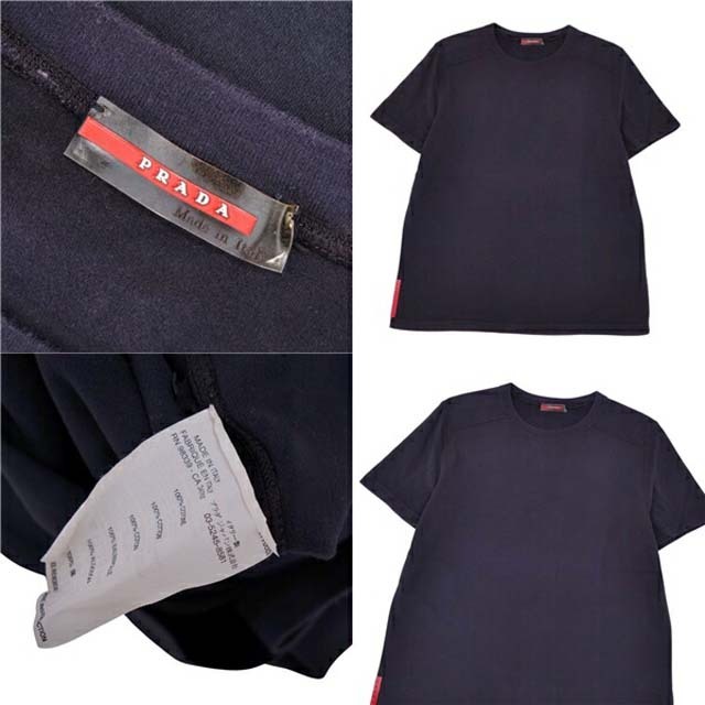 PRADA(プラダ)のプラダ スポーツ Tシャツ 半袖 ショートスリーブ コットン トップス メンズ メンズのトップス(Tシャツ/カットソー(七分/長袖))の商品写真