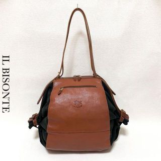 【匿名配送★定価27万】イルビゾンテ オールレザー トラベルバッグ ハーフムーン