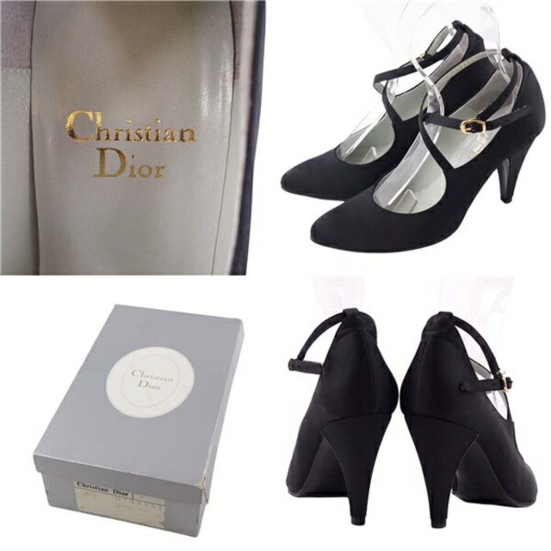 Christian Dior(クリスチャンディオール)のクリスチャンディオール パンプス ヒール バックストラップ サテン レディース レディースの靴/シューズ(ハイヒール/パンプス)の商品写真