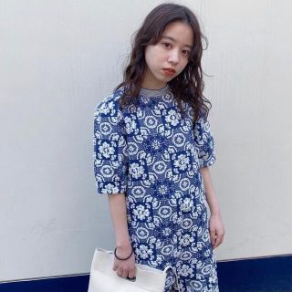 ステュディオス(STUDIOUS)のTAN TILE JQ MINI ONEPIECE - NAVY(Tシャツ(半袖/袖なし))