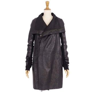 リックオウエンス(Rick Owens)のリックオウエンス コート ラムスキン ジップアップ ハイネック レディース(ブルゾン)