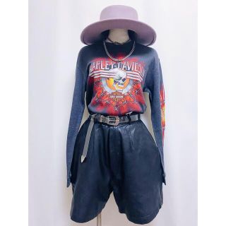 ハーレーダビッドソン(Harley Davidson)のHarleyDavidson 2006ファイヤーパターンプリントサーマルロンT(Tシャツ(長袖/七分))