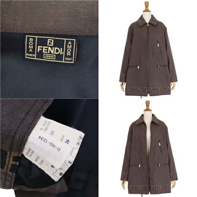 FENDI(フェンディ)のフェンディ ジャケット ロゴ ジップアップ コート アウター レディース レディースのジャケット/アウター(ブルゾン)の商品写真