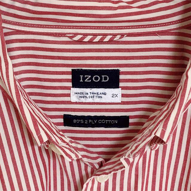 80s IZOD stripe L/S shirt 2XL 3