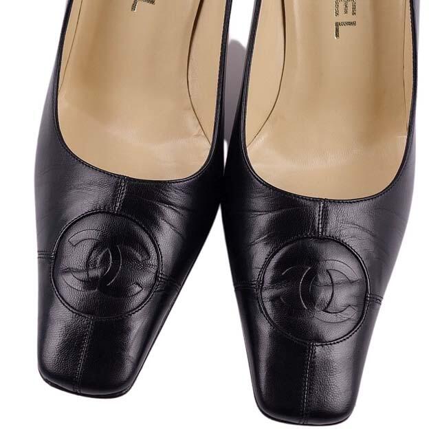 CHANEL(シャネル)のシャネル パンプス ココマーク ラムスキン ヒール シューズ 靴 レディース レディースの靴/シューズ(ハイヒール/パンプス)の商品写真