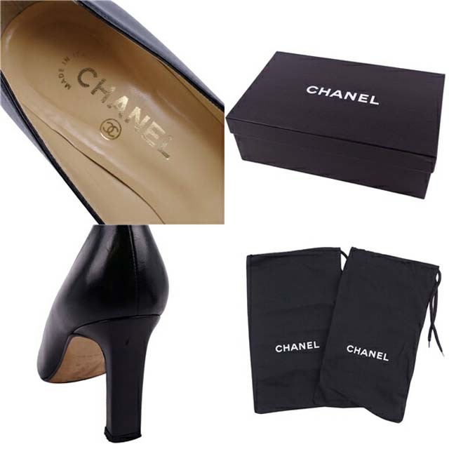 CHANEL(シャネル)のシャネル パンプス ココマーク ラムスキン ヒール シューズ 靴 レディース レディースの靴/シューズ(ハイヒール/パンプス)の商品写真