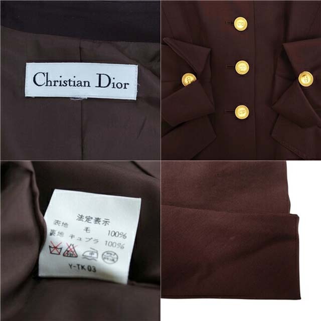 Christian Dior(クリスチャンディオール)のクリスチャンディオール ジャケット ブレザー CD ロゴ ウール レディース レディースのジャケット/アウター(ブルゾン)の商品写真