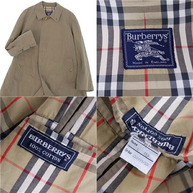 BURBERRY(バーバリー)のバーバリー コート 英国製 ステンカラー バルマカーン メンズ 裏チェック メンズのジャケット/アウター(ステンカラーコート)の商品写真