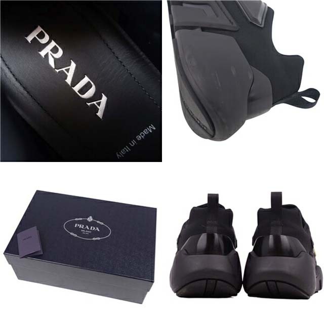 PRADA - プラダ スニーカー テクノストレッチ ローカット ロゴ PRADA - プラダ スニーカー テクノストレッチ ローカット ロゴ