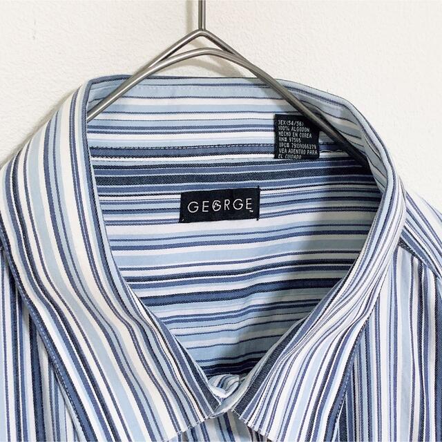 GEORGE stripe L/S shirt 3XL