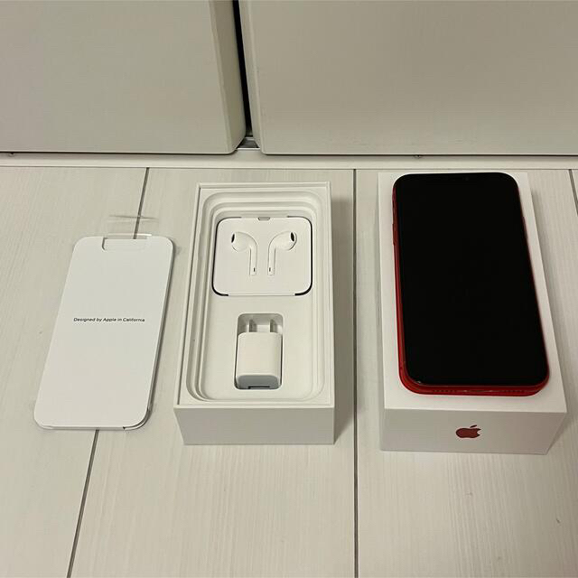 美品 iPhone11 64GB レッド SIMロック解除済み 赤 Red ...