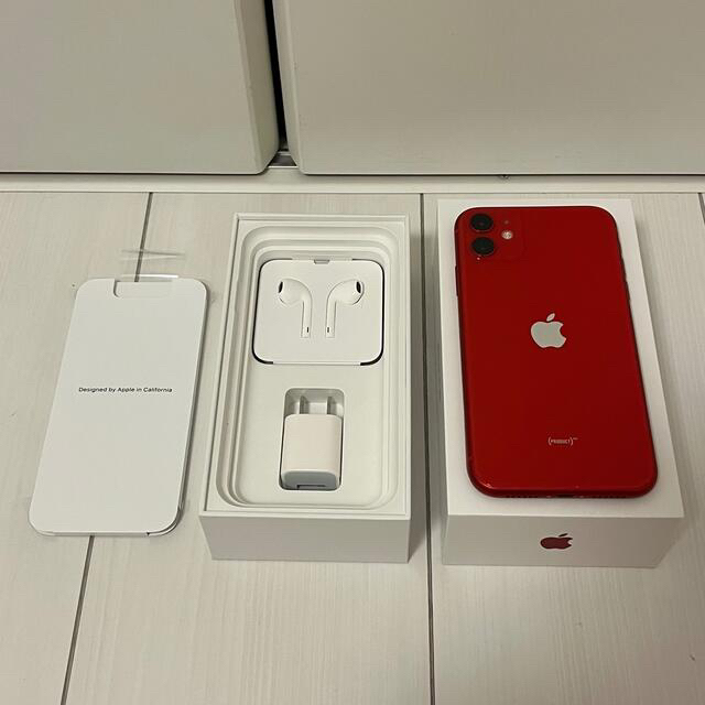 スマートフォン/携帯電話 スマートフォン本体 iPhone - 美品 iPhone11 64GB レッド SIMロック解除済み 赤 Redの通販 