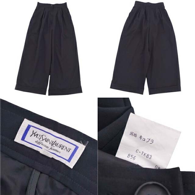SAINT LAURENT - イヴサンローラン パンツ ワイドパンツ ウール SAINT LAURENT - イヴサンローラン パンツ ワイドパンツ ウール