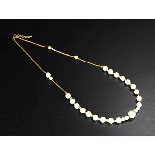 パール ゴールド ネックレス フォーマル ガーリー 14K アクセサリー(ネックレス)