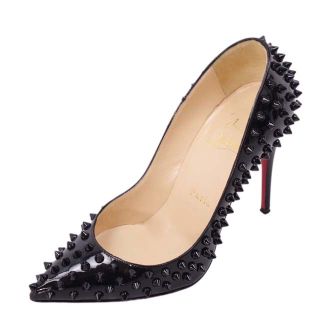 クリスチャンルブタン(Christian Louboutin)のクリスチャンルブタン パンプス FOLLIES SPIKES スタッズ エナメル(ハイヒール/パンプス)