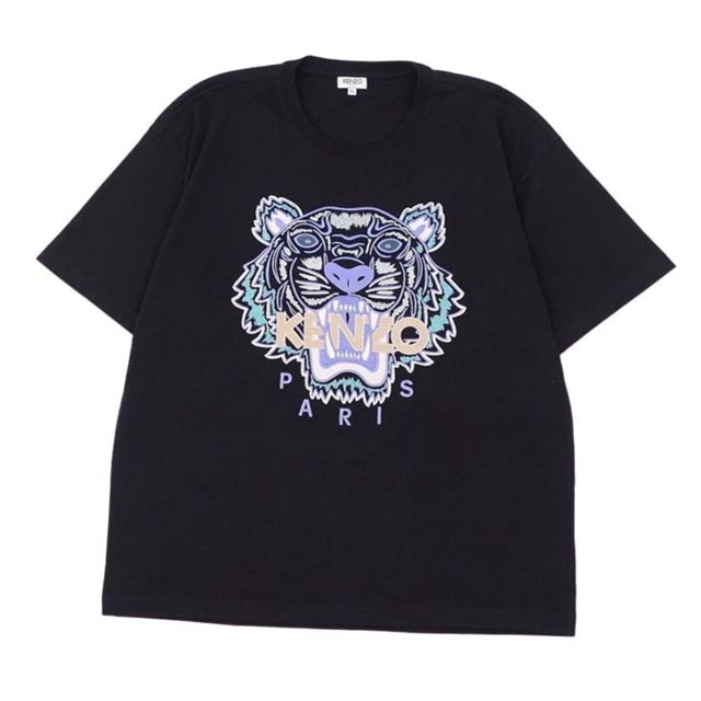 KENZO ケンゾー Tシャツ M ネイビー 刺繍 トラ