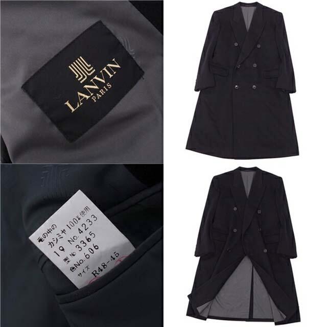 LANVIN(ランバン)のランバン コート カシミヤ100％ チェスターコート 無地 アウター メンズ メンズのジャケット/アウター(ステンカラーコート)の商品写真