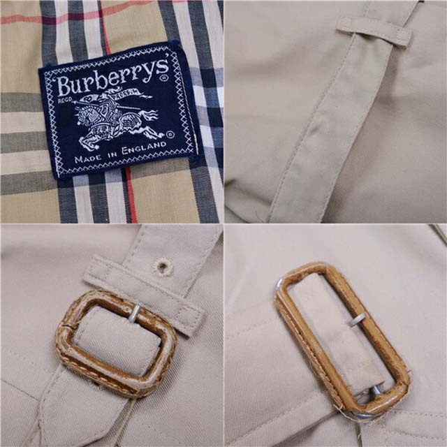 BURBERRY(バーバリー)のバーバリー コート 英国製 トレンチコート 裏チェック アウター メンズ M相当 メンズのジャケット/アウター(ステンカラーコート)の商品写真