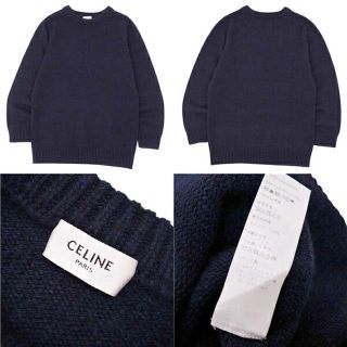 CELINE セリーヌ 2 6N25/4213 ウール カシミヤ 切替 クルーネック ニット マルチカラー系 XS