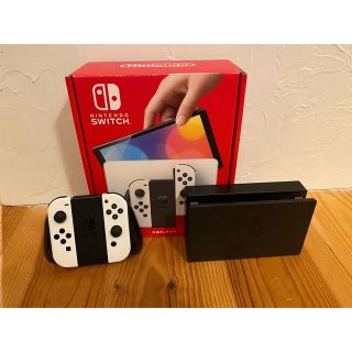 ニンテンドースイッチ(Nintendo Switch)の有機EL switchジョイコン 白、ドック、グリップセット(スプラトゥーン3)(家庭用ゲーム機本体)