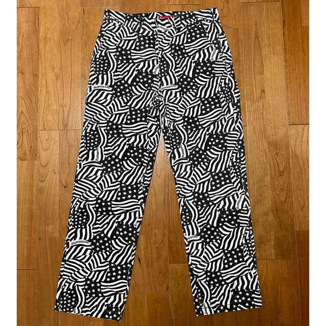 黒 W30 supreme work pant Flags 商品の状態 (即購入⭕送料込