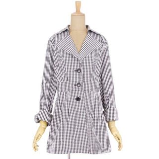 クレージュ(Courreges)のクレージュ コート ショートコート レディース アウター ギンガムチェック 38(ブルゾン)