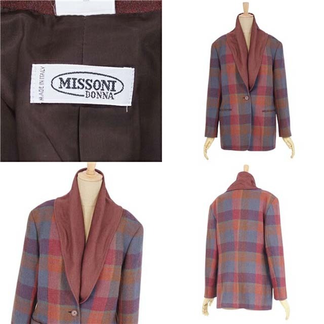 MISSONI(ミッソーニ)のミッソーニ ジャケット フランネル ショールカラージャケット レディース ウール レディースのジャケット/アウター(ブルゾン)の商品写真