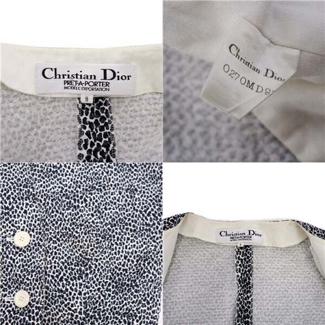 Christian Dior(クリスチャンディオール)のクリスチャンディオール ジャケット レオパード フレンチスリーブ レディース レディースのトップス(ベスト/ジレ)の商品写真