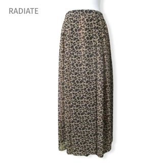 美品 RADIATE ロングスカート レオパード シフォン ヒョウ柄