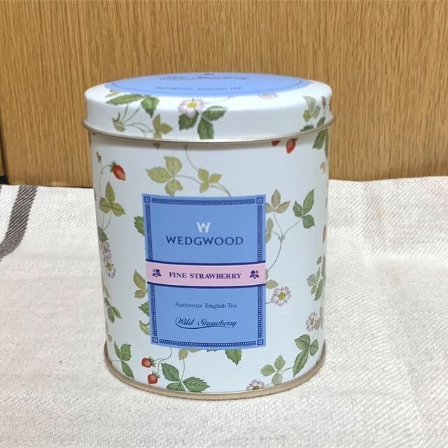 WEDGWOOD(ウェッジウッド)のWEDGWOOD / ウェッジウッド　紅茶空き缶 / 空缶　ワイルドストロベリー インテリア/住まい/日用品のインテリア小物(小物入れ)の商品写真