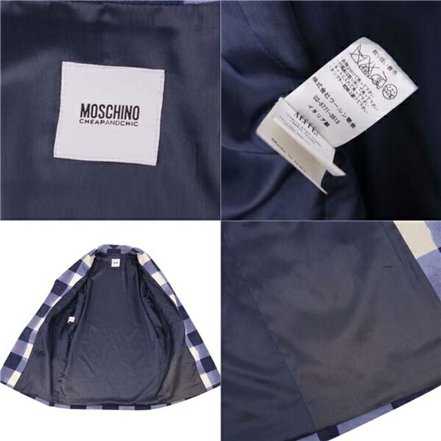 MOSCHINO(モスキーノ)のモスキーノ CHEAPANDCHIC コート チェスターコート チェック ウール レディースのジャケット/アウター(ブルゾン)の商品写真
