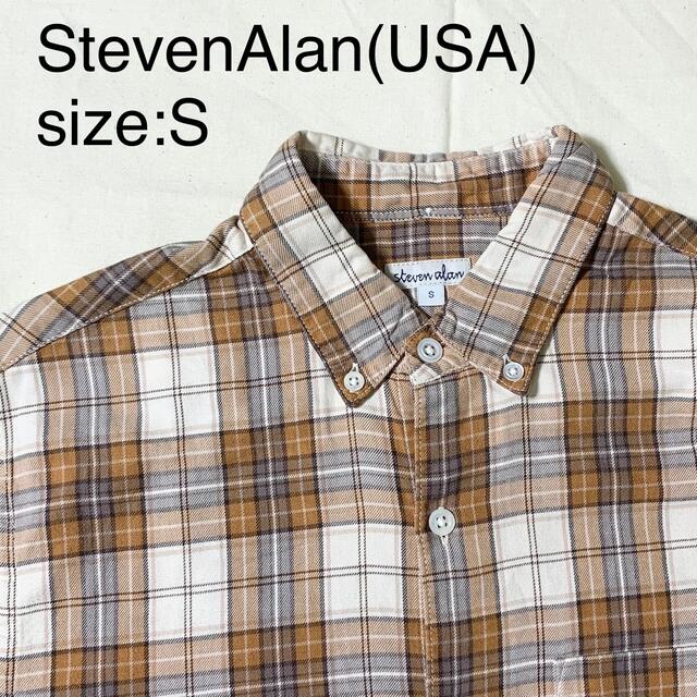 StevenAlan(USA)コットンチェックBDシャツ