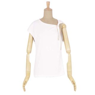 クロエ(Chloe)のクロエ カットソー 19SS チェーン付き アシンメトリー Tシャツ レディース(カットソー(半袖/袖なし))