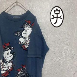 カステルバジャック(CASTELBAJAC)の00s カステルバジャック　半袖　プリント　tシャツ　古着　個性派　ネイビー(Tシャツ/カットソー(半袖/袖なし))