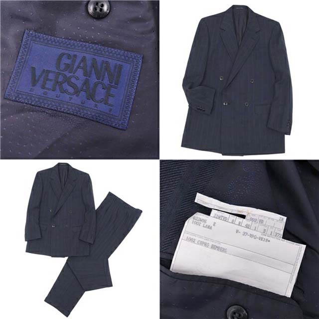 Gianni Versace(ジャンニヴェルサーチ)のジャンニヴェルサーチ スーツ セットアップ ダブル ジャケット スラックス メンズのスーツ(セットアップ)の商品写真