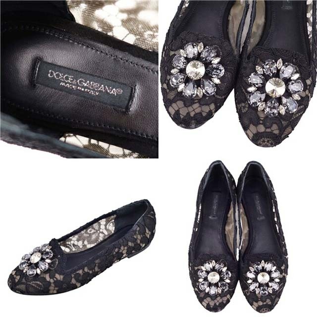 DOLCE＆GABBANA　ドルチェ\u0026ガッバーナ　ビジュー　エナメル　パンプス