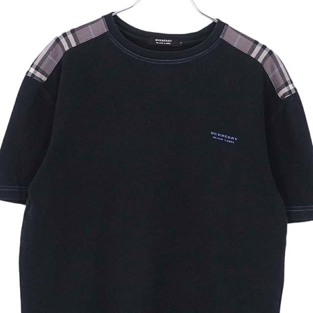 BURBERRY BLACK LABEL(バーバリーブラックレーベル)のバーバリー ブラックレーベル カットソー Tシャツ 半袖 チェック メンズのトップス(Tシャツ/カットソー(七分/長袖))の商品写真