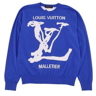 ルイヴィトン(LOUIS VUITTON)のルイヴィトン ニット セーター 20SS スクリブルインターシャクルーネック(ニット/セーター)