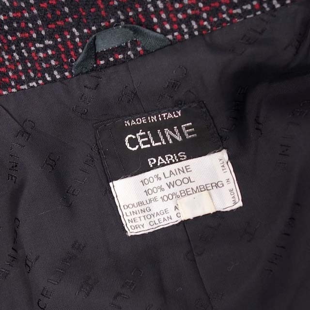 celine(セリーヌ)のセリーヌ ジャケット テーラード ウール ツイード アウター レディース レディースのジャケット/アウター(ブルゾン)の商品写真