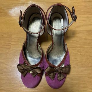 ほぼ未使用　アナスイ　パンプス　ハイヒール　裏張り新品